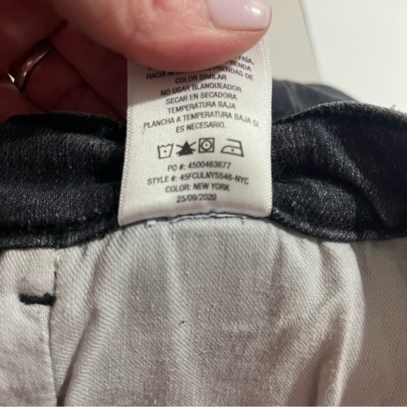 Favorite Daughter The Jordie Super High Rise Straight Jeans Gray Black Size 23 - Picture 9 of 9